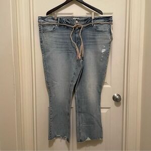 New Maurices Light Wash Jeans Mid Rise Kick Boot Ankle Women's Size 22w Long NWT
